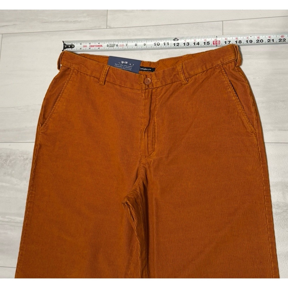 Croft & Barrow Classic Fit Corduroy Pants Stretch Waist Band Rust 386wx49L NWT - Picture 9 of 10
